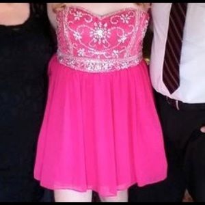 Hot pink dress